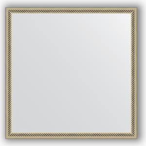 фото Зеркало в багетной раме evoform definite 58x58 см, витое серебро 28 мм (by 0605)