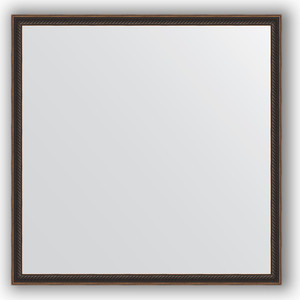 фото Зеркало в багетной раме evoform definite 68x68 см, витой махагон 28 мм (by 0658)