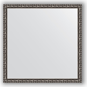 фото Зеркало в багетной раме evoform definite 70x70 см, черненое серебро 38 мм (by 1018)