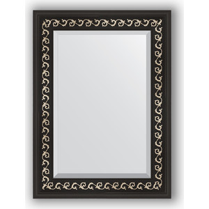 фото Зеркало с фацетом в багетной раме поворотное evoform exclusive 55x75 см, черный ардеко 81 мм (by 1125)
