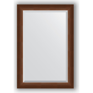Зеркало с фацетом в багетной раме поворотное Evoform Exclusive 62x92 см, орех 65 мм (BY 1177)