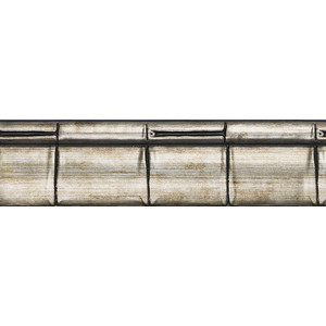 Зеркало с фацетом в багетной раме поворотное Evoform Exclusive 73x163 см, серебряный бамбук 73 мм (BY 1206)
