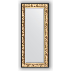 Зеркало с фацетом в багетной раме поворотное Evoform Exclusive 65x150 см, барокко золото 106 мм (BY 1271)