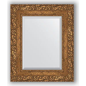 Зеркало с фацетом в багетной раме Evoform Exclusive 45x55 см, виньетка бронзовая 85 мм (BY 1372)