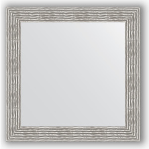 фото Зеркало в багетной раме evoform definite 80x80 см, волна хром 90 мм (by 3249)