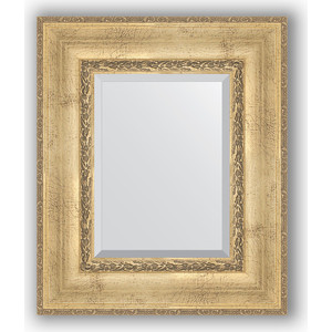 фото Зеркало с фацетом в багетной раме evoform exclusive 52x62 см, состаренное серебро с орнаментом 120 мм (by 3376)