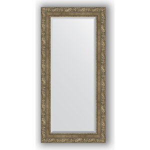 Зеркало с фацетом в багетной раме поворотное Evoform Exclusive 55x115 см, виньетка античная латунь 85 мм (BY 3489)