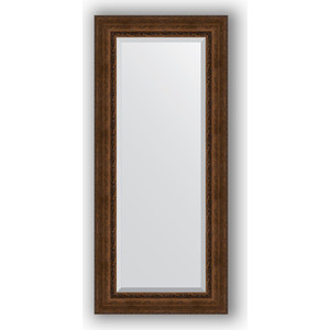 Зеркало с фацетом в багетной раме поворотное Evoform Exclusive 72x162 см, состаренная бронза с орнаментом 120 мм (BY 3585)