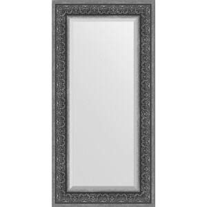 фото Зеркало с фацетом в багетной раме поворотное evoform exclusive 79x169 см, вензель серебряный 101 мм (by 3605)