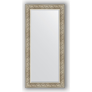 фото Зеркало с фацетом в багетной раме поворотное evoform exclusive 80x170 см, барокко серебро 106 мм (by 3606)