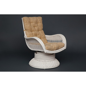 Кресло-качалка TetChair Andrea Relax Medium с подушкой, TCH White кресло качалка дачное дерево натуральный 100 кг