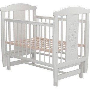 

Кроватка Valle Bunny 05 маятник продольный без ящика белый, Bunny 05 маятник продольный без ящика белый