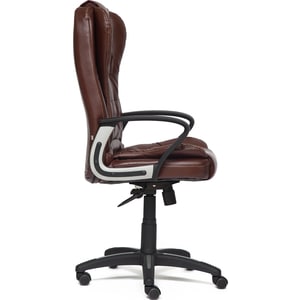 фото Кресло tetchair baron кож/зам коричневый/коричневый перфорированный 2 tone/2 tone /06