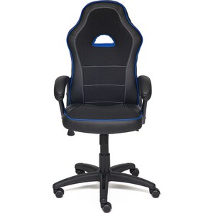 Кресло TetChair SHUMMY кож/зам+ткань, черный+синий, 36-6/36-39/11