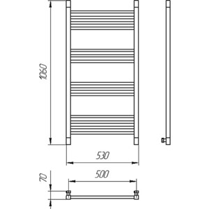 Полотенцесушитель водяной Тера Богема-люкс 500х1000 мм (ПСВ-32-13)