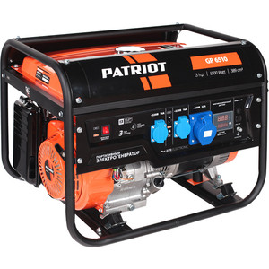 Генератор бензиновый PATRIOT GP 6510 генератор бензиновый patriot grs 3500 2 8 квт четырехтактный 7 л с 16 а выход 12 в ручной стартер 476102245