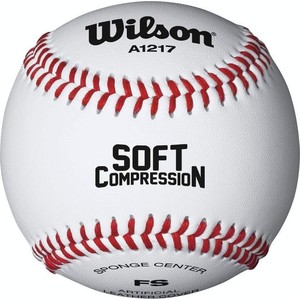 фото Мяч для бейсбола wilson soft compression wta1217b