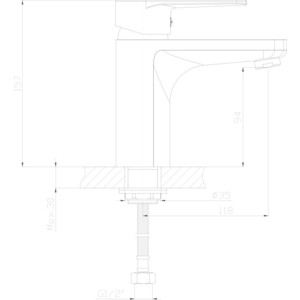 фото Смеситель для раковины decoroom монолитный (dr69011)