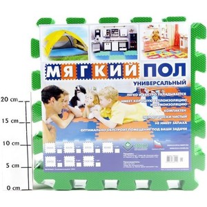 

Мягкий пол Eco-cover универсальный 33х33(см) зелёный 9 деталей УТ000000464, универсальный 33х33(см) зелёный 9 деталей УТ000000464