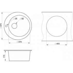 Кухонная мойка и смеситель Granula GR-4801, GR-2015 графит
