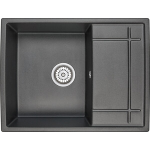 Кухонная мойка Granula GR-6501 черный кухонная мойка granula gr 7806 кварцевая оборачиваемая 780 500 мм