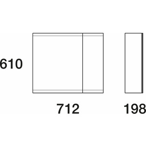 Зеркальный шкаф Edelform Форте 71,2x61 белый (2-766-00-S)