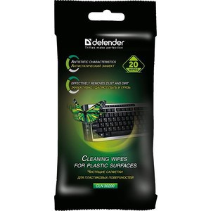 

Чистящие средство Defender CLN 30200 чистящие салфетки универсальные, 20шт., CLN 30200 чистящие салфетки универсальные, 20шт.