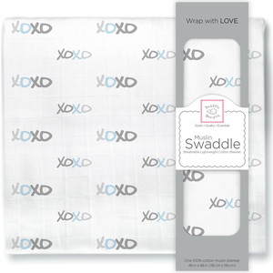 

Пеленка муслиновая SwaddleDesigns Pstl Blue XOXO, Pstl Blue XOXO