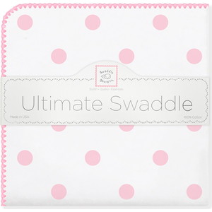 Пеленка фланель для новорожденного SwaddleDesigns Ultimate Big Dots Pink