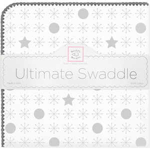 

Пеленка фланель для новорожденного SwaddleDesigns Ultimate Jax & Stars Sterling (SD-370ST), Ultimate Jax & Stars Sterling (SD-370ST)