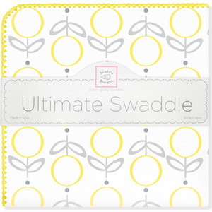

Пеленка фланель для новорожденного SwaddleDesigns Ultimate Lolli Fleur Yellow, Ultimate Lolli Fleur Yellow