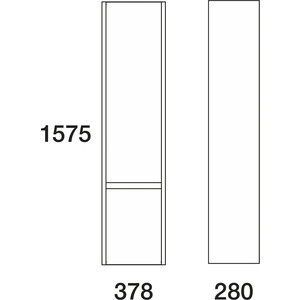 фото Пенал edelform карино 37,8x157,5 черный эбони (3-740-43-l)