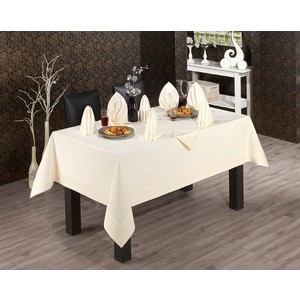 

Скатерть Tabe Honey 160x220 + 8 салфеток (8670 бежевый), Honey 160x220 + 8 салфеток (8670 бежевый)