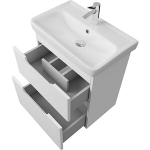 Мебель для ванной Dreja Q 80 с ящиками, белый глянец