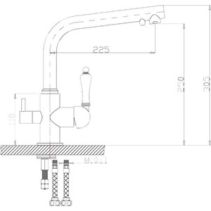 Смеситель для кухни ZorG Clean Water под фильтр, хром (ZR 313 YF-33)
