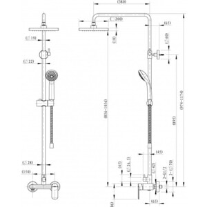 Душевая система Bravat Opal со смесителем, хром (F9125183CP-A-RUS / F9125183CP-A4-RUS)