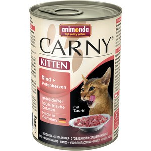 

Консервы Animonda CARNY Kitten с говядиной и сердцем индейки для котят 400г (83712), CARNY Kitten с говядиной и сердцем индейки для котят 400г (83712)