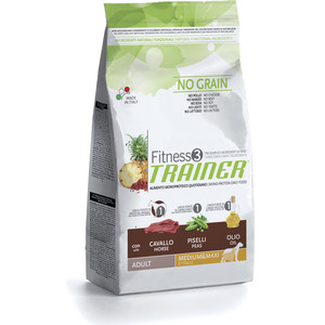 

Сухой корм Trainer Fitness3 No Grain Medium/Maxi Adult Horse&Peas беззерновой с кониной и горохом для собак средних и крупных пород 3кг, Fitness3 No Grain Medium/Maxi Adult Horse&Peas беззерновой с кониной и горохом для собак средних и крупных пород 3кг
