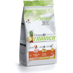 

Сухой корм Trainer Fitness3 No Grain Medium/Maxi Adult Rabbit&Potatoes беззерновой с кроликом и картофелем для собак средних/крупных пород 12,5кг, Fitness3 No Grain Medium/Maxi Adult Rabbit&Potatoes беззерновой с кроликом и картофелем для собак средних/кр