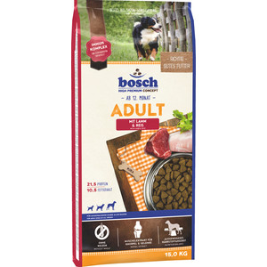 фото Сухой корм bosch petfood adult lamb & race с ягнёнком и рисом для взрослых собак 15кг