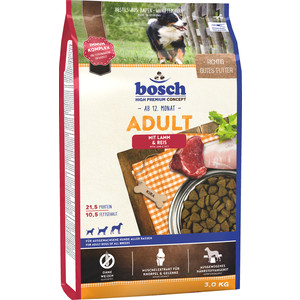 фото Сухой корм bosch petfood adult lamb & race с ягнёнком и рисом для взрослых собак 3кг