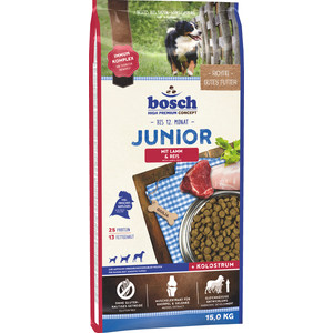 

Сухой корм Bosch Petfood Junior Lamb & Rice с ягнёнком и рисом для щенков 15кг, Junior Lamb & Rice с ягнёнком и рисом для щенков 15кг