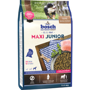 

Сухой корм Bosch Petfood Junior Maxi для щенков крупных пород 3кг, Junior Maxi для щенков крупных пород 3кг
