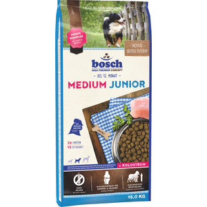 

Сухой корм Bosch Petfood Junior Medium для щенков средних пород 15кг, Junior Medium для щенков средних пород 15кг