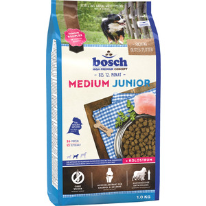 

Сухой корм Bosch Petfood Junior Medium для щенков средних пород 1кг, Junior Medium для щенков средних пород 1кг