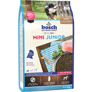 

Сухой корм Bosch Petfood Junior Mini для щенков мелких пород 3кг, Junior Mini для щенков мелких пород 3кг