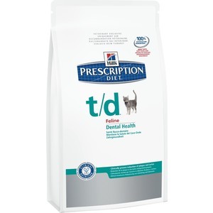 фото Сухой корм hill's prescription diet t/d feline dental health диета при лечении заболеваний полости рта для кошек 1,5кг (8688)