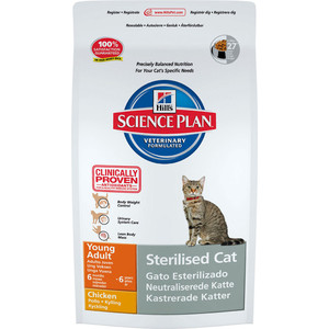 

Сухой корм Hill's Science Plan Sterilised Cat Young Adult with Chicken с курицей для стерилизованных кошек от 6 мес до 6 лет 1,5кг (9351), Science Plan Sterilised Cat Young Adult with Chicken с курицей для стерилизованных кошек от 6 мес до 6 лет 1,5кг (93