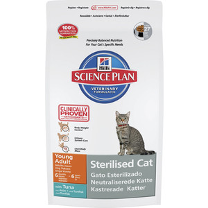 

Сухой корм Hill's Science Plan Sterilised Cat Young Adult with Tuna с тунцом для стерилизованных кошек от 6 мес до 6 лет 1,5кг (9352), Science Plan Sterilised Cat Young Adult with Tuna с тунцом для стерилизованных кошек от 6 мес до 6 лет 1,5кг (9352)