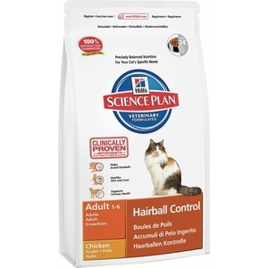 

Сухой корм Hill's Science Plan Hairball Control Adult with Chicken с курицей вывод шерсти из желудка для кошек 5кг (8000), Science Plan Hairball Control Adult with Chicken с курицей вывод шерсти из желудка для кошек 5кг (8000)